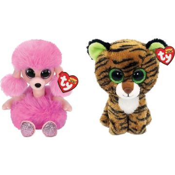 Ty - Knuffel - Beanie Boo's - Camilla Poodle &amp; Tiggy Tiger