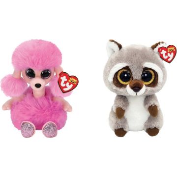 Ty - Knuffel - Beanie Boo's - Camilla Poodle &amp; Racoon