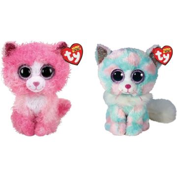 Ty - Knuffel - Beanie Boo's - Reagan Cat &amp; Opal Cat