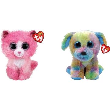 Ty - Knuffel - Beanie Boo's - Reagan Cat &amp; Max Dog