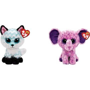 Ty - Knuffel - Beanie Boo's - Atlas Fox &amp; Eva Elephant