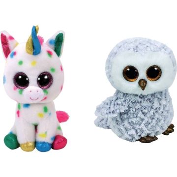Ty - Knuffel - Beanie Boo's - Harmonie Unicorn &amp; Owlette Owl