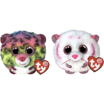 Ty - Knuffel - Teeny Puffies - Dotty Leopard &amp; Tabor Tiger