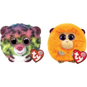 Ty - Knuffel - Teeny Puffies - Dotty Leopard &amp; Coconut Monkey