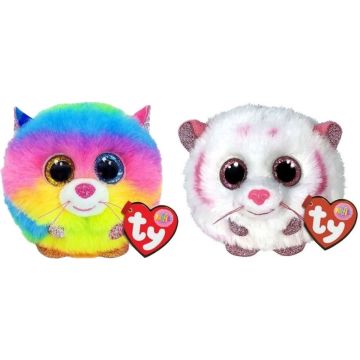 Ty - Knuffel - Teeny Puffies - Gizmo Cat &amp; Tabor Tiger