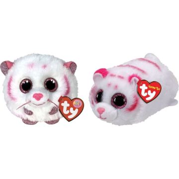 Ty - Knuffel - Teeny Puffies - Tabor Tiger &amp; Tabor Tiger