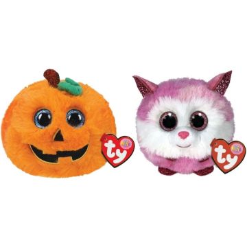 Ty - Knuffel - Teeny Puffies - Halloween Pumpkin &amp; Princess Husky