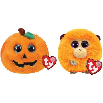 Ty - Knuffel - Teeny Puffies - Halloween Pumpkin &amp; Coconut Monkey