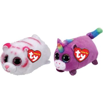 Ty - Knuffel - Teeny Ty's - Tabor Tiger &amp; Rosette Unicorn