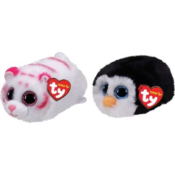 Ty - Knuffel - Teeny Ty's - Tabor Tiger &amp; Waddles Penguin