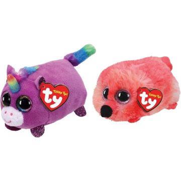 Ty - Knuffel - Teeny Ty's - Rosette Unicorn &amp; Gilda Flamingo