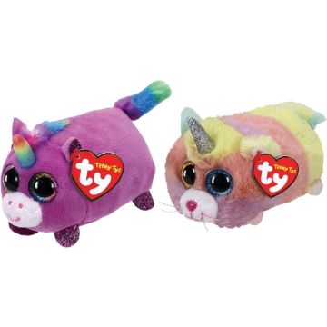 Ty - Knuffel - Teeny Ty's - Rosette Unicorn &amp; Heather Cat