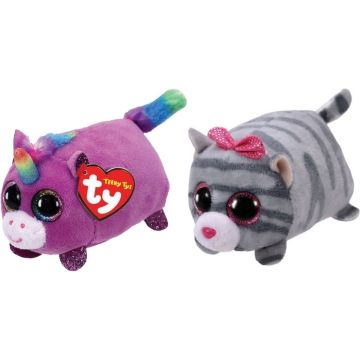 Ty - Knuffel - Teeny Ty's - Rosette Unicorn &amp; Cassie Mouse