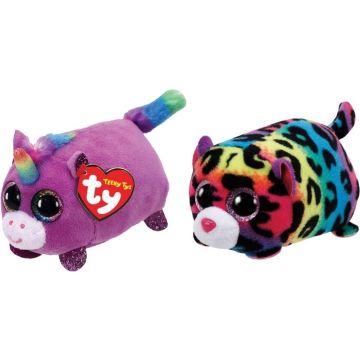 Ty - Knuffel - Teeny Ty's - Rosette Unicorn &amp; Jelly Leopard