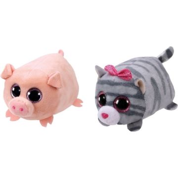 Ty - Knuffel - Teeny Ty's - Curly Pig &amp; Cassie Mouse