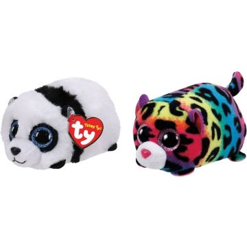 Ty - Knuffel - Teeny Ty's - Bamboo Panda &amp; Jelly Leopard