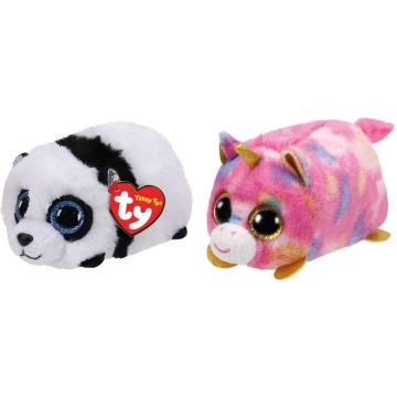 Ty - Knuffel - Teeny Ty's - Bamboo Panda &amp; Star Unicorn