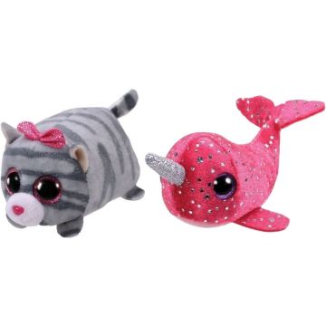 Ty - Knuffel - Teeny Ty's - Cassie Mouse &amp; Nelly Narwhal