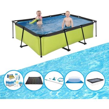 EXIT Zwembad Lime - Frame Pool 220x150x60 cm - Inclusief accessoires