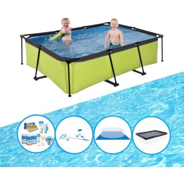 EXIT Zwembad Lime - Frame Pool 220x150x60 cm - Compleet zwembadpakket