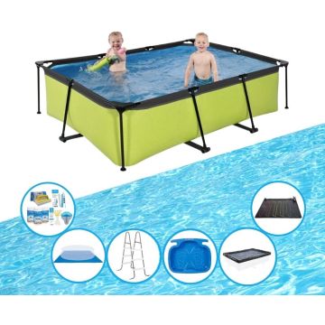 EXIT Zwembad Lime - Frame Pool 220x150x60 cm - Inclusief toebehoren