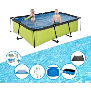 EXIT Zwembad Lime - Frame Pool 220x150x60 cm - Plus toebehoren