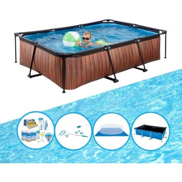 EXIT Zwembad Timber Style - Frame Pool 300x200x65 cm - Plus accessoires