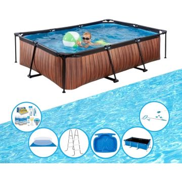 EXIT Zwembad Timber Style - Frame Pool 300x200x65 cm - Zwembad Super Set