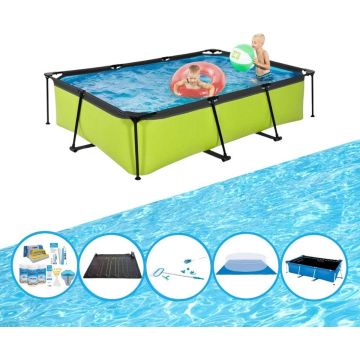 EXIT Zwembad Lime - Frame Pool 300x200x65 cm - Bundelpakket