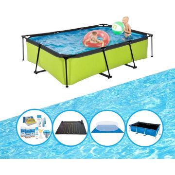 EXIT Zwembad Lime - Frame Pool 300x200x65 cm - Combi Deal