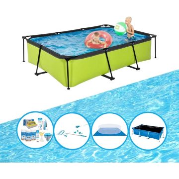 EXIT Zwembad Lime - Frame Pool 300x200x65 cm - Plus accessoires