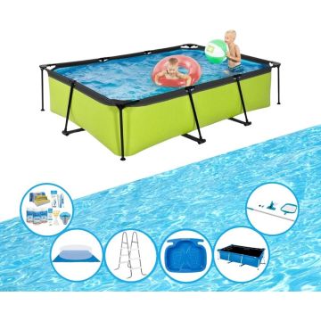 EXIT Zwembad Lime - Frame Pool 300x200x65 cm - Super Set