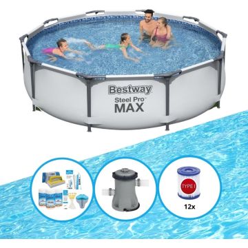 Bestway Zwembad Steel Pro MAX 305x76 cm - Zwembad Bundel