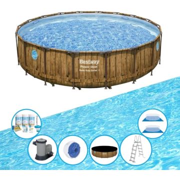 Bestway Zwembad Power Steel Swim Vista - Inclusief accessoires - 488x122 cm