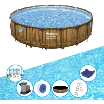 Bestway Zwembad Power Steel Swim Vista - Met accessoires - 549x122 cm