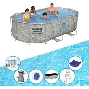 Bestway Zwembad Power Steel Swim Vista - Met accessoires - 427x250x100 cm