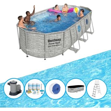 Bestway Zwembad Power Steel Swim Vista - Zwembadpakket - 549x274x122 cm