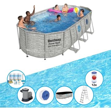 Bestway Zwembad Power Steel Swim Vista - Zwembad Bundel - 549x274x122 cm