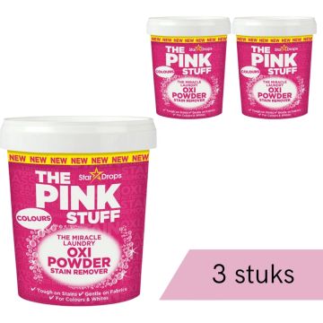 The Pink Stuff - Vlekverwijderaar voor gekleurde- en witte was - 3 x 1.2 kg - Voordeelverpakking