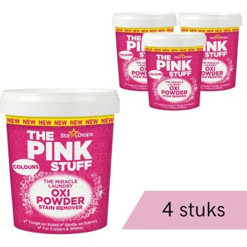 The Pink Stuff - Vlekverwijderaar voor gekleurde- en witte was - 4 x 1.2 kg - Voordeelverpakking