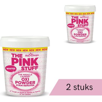 The Pink Stuff - Vlekverwijderaar voor witte was - 2 x 1.2 kg - Voordeelverpakking