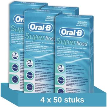 Oral-B Flosdraad - Super Floss - 50 stuks - 4 stuks