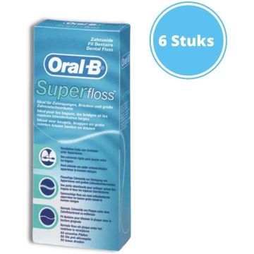 Oral-B Flosdraad - Super Floss - 50 stuks - 6 stuks