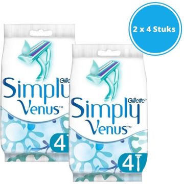 Gillette Simply Venus2 Wegwerpscheermesjes - Vrouwen - 4 Stuks - 2 stuks