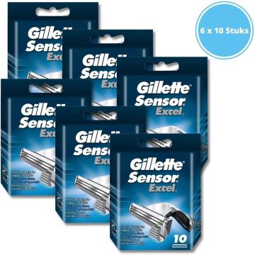 Gillette Sensor Excel Scheermesjes - Mannen - 10 Stuks - 6 stuks