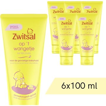 Voordeelverpakking: 6x Zwitsal Zachte Creme - Op het Wangetje - 100 ml