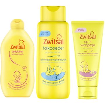 Zwitsal combinatieset: Bodylotion + Talkpoeder + Zachte crème