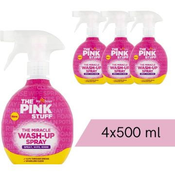 The Pink Stuff - Wash-Up Spray - 500 ml - 4 stuks - Voordeelverpakking