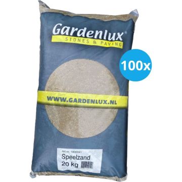 Gardenlux Speelzand - Zandbakzand - Zand voor Zandbak - Gecertificeerd - Voordeelverpakking 100 x 20 kg