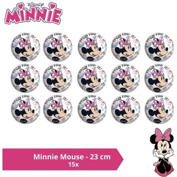 Bal - Voordeelverpakking - Minnie Mouse - 23 cm - 15 stuks